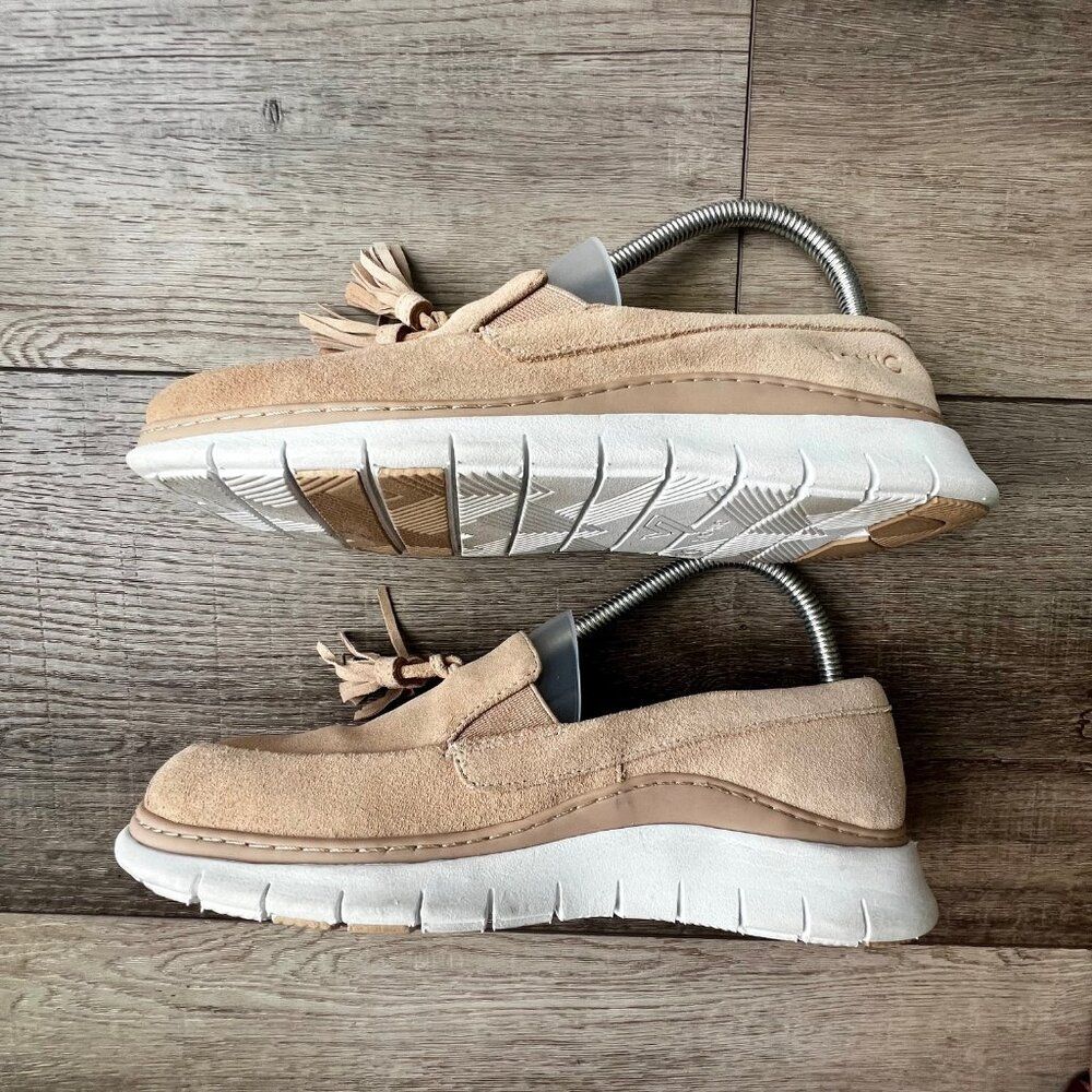 Vionic Quinn Suede Tassle Loafers Office Neutral Orthotic Comfort Shoes - Picture 2 of 10